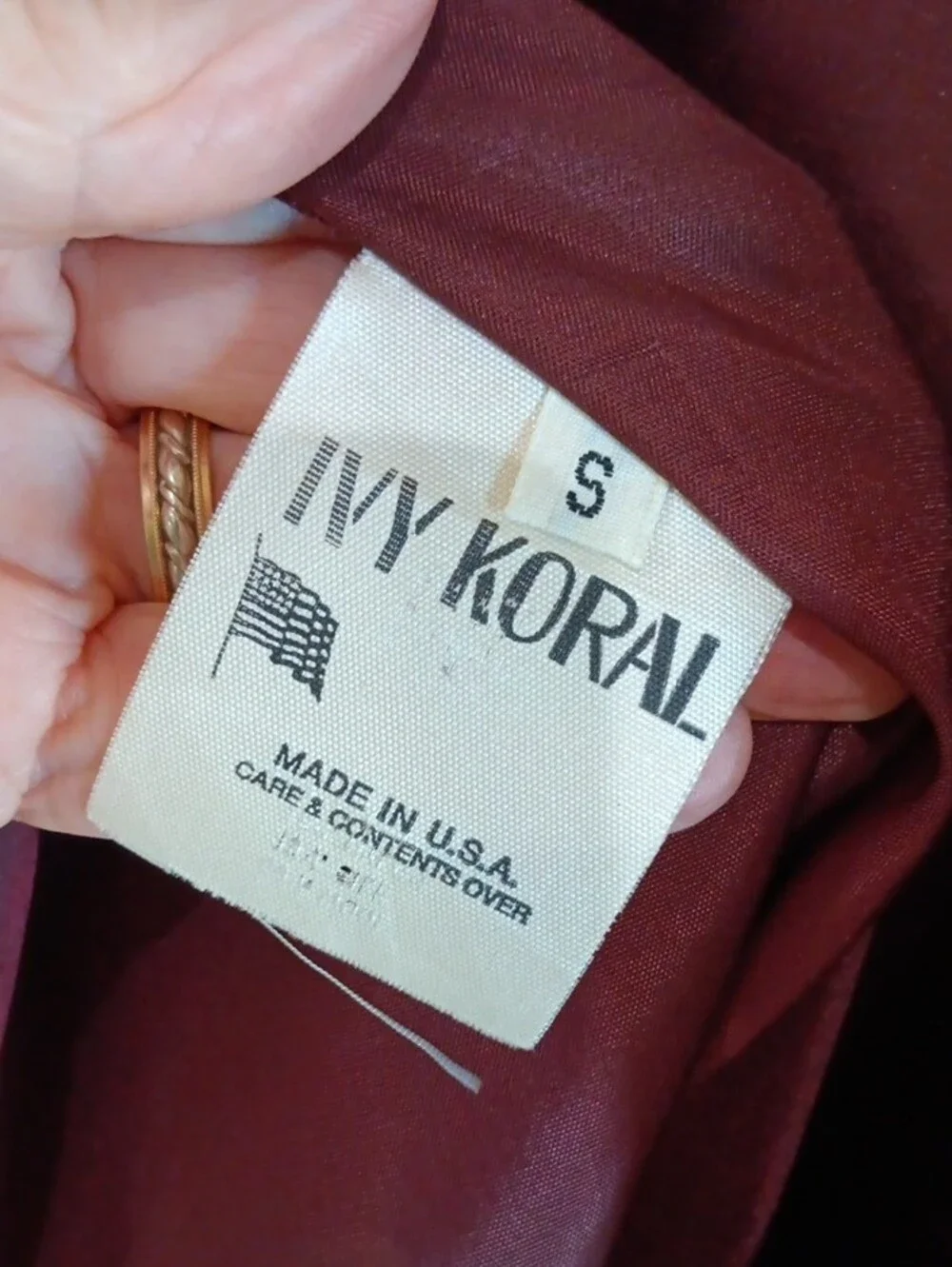 VINTAGE Ivy Koral Wool & Silk Blend Oversized Striped Blazer - Size Small